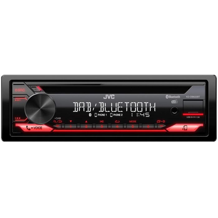 JVC KD-DB622BT Autorradio Bluetooth con Reproductor CD USB DAB+ Sintonizador Digital 1 DIN Negro 0 JVC KD-DB622BT Autorradio Bluetooth con Reproductor CD USB DAB+ Sintonizador Digital 1 DIN Negro 0