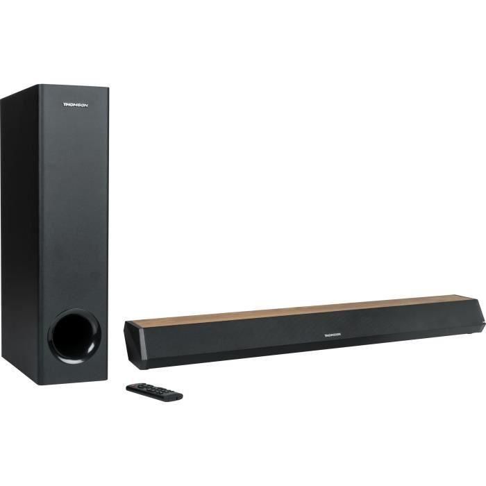 THOMSON SB552BTS Barra de sonido USB Bluetooth Con subwoofer Acabado en madera y negro 1