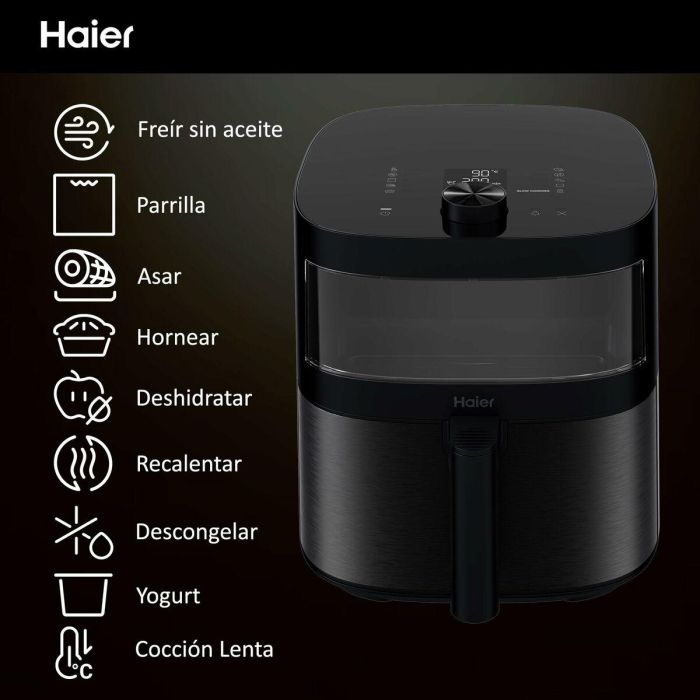Haier HAF5TWA 011 6,5 L Independiente 2000 W Freidora de aire caliente Negro 32