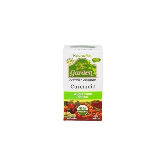 NATURES PLUS Garden Source Of Life Curcumin 30Cap. Mantiene función hepática, defensas y confort articular/muscular