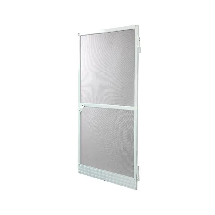 Pantalla de Puerta con Bisagras H220 cm x L100 cm Aluminio Blanco 1