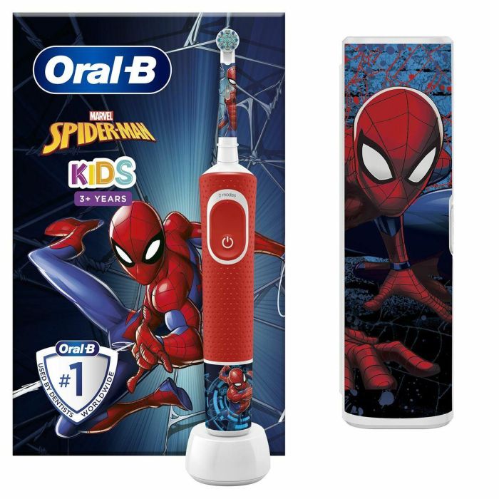 Cepillo de dientes eléctrico - ORAL-B - Infantil 1 mango Marvel Spider-Man - 1 cabezal - 1 estuche de viaje - A partir de 3 años 7