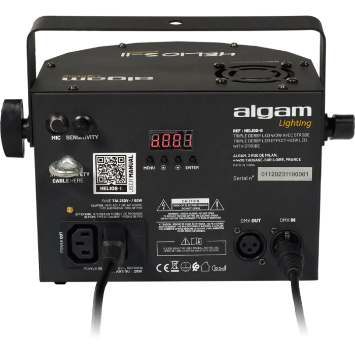 Algamlight Helios II Derby 2 en 1 con Stroboscope 4x 3W LEDs RGBW y 16x 0.5W LEDs Blancos para Eventos 1