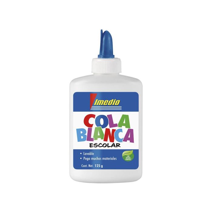 Pegamento Cola Blanca Imedio Escolar Lavable Bote De 125 gr 1