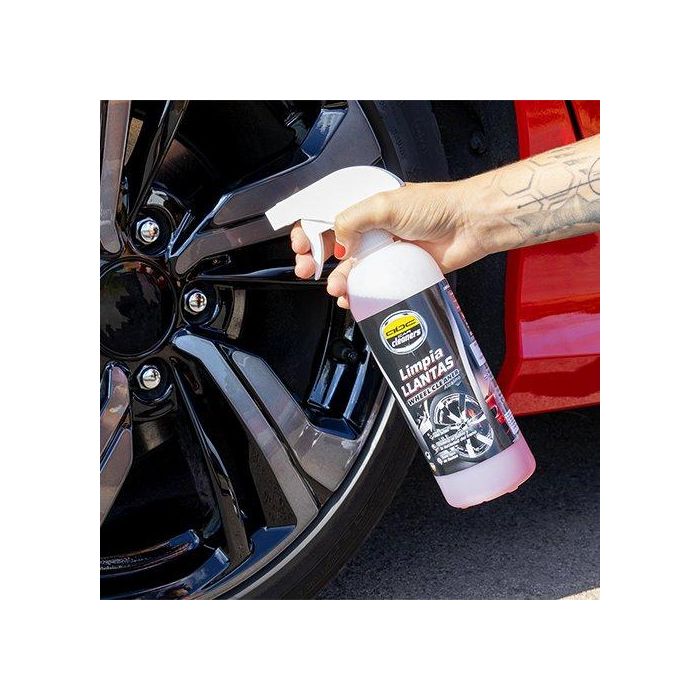 Abc MOT50001 Limpia Llantas Alcalino 500 mL para Todo Tipo de Llantas de Metal, Acero, Cromadas y Pulidas