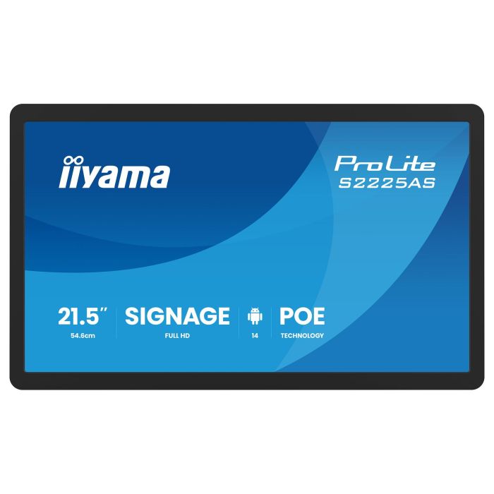 iiyama ProLite S2225AS-B1P Monitor Digital Android 21.5" Full HD IPS USB-C WiFi 24/7 para Señalización 1