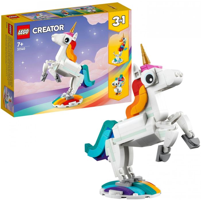 LEGO 31140 Unicornio Mágico Set Construcción Creator 3en1 Articulado Caballito de Mar Pavo Real +7 Años 13 LEGO 31140 Unicornio Mágico Set Construcción Creator 3en1 Articulado Caballito de Mar Pavo Real +7 Años 13