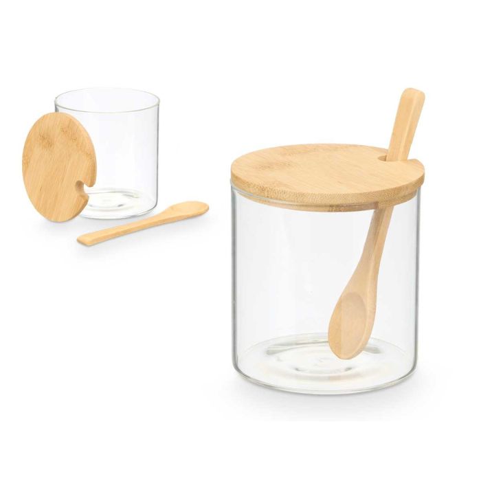 Azucarero Borosilicato Tapa Bambu 500Ml Vivalto 9x9x9cm (24 Unidades) 1 Azucarero Borosilicato Tapa Bambu 500Ml Vivalto 9x9x9cm (24 Unidades) 1