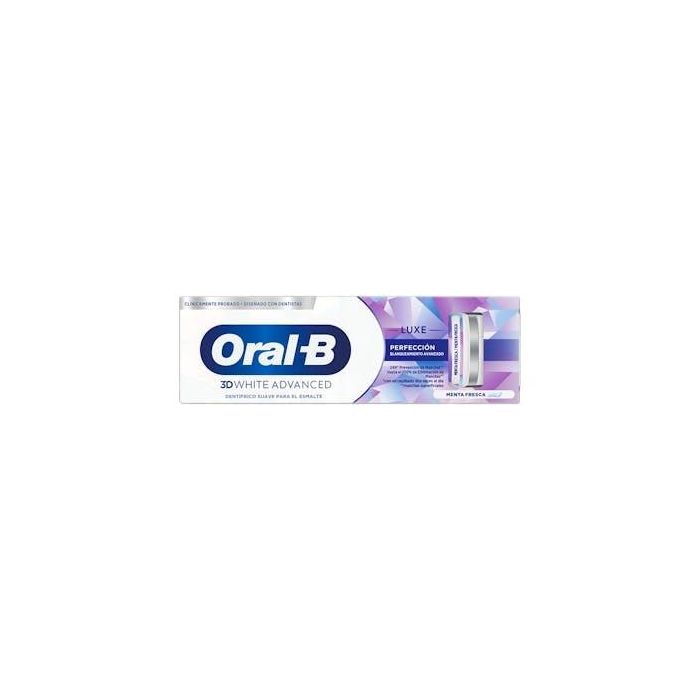 Oral-B 3D WHITE LUXE PERFECCION Pasta Dentífrica Blanqueadora Antimanchas Perfecciona Esmalte para Sonrisa Radiante 75 ml