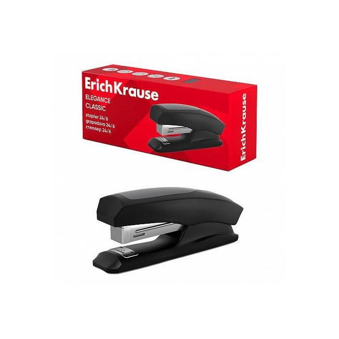 ERICH KRAUSE Grapadora 2241 hasta 30 hojas Acero Negro