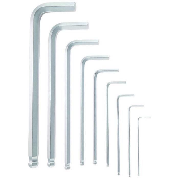Juego de 9 llaves macho para tornillos con hexágono interior 2 Juego de 9 llaves macho para tornillos con hexágono interior 2