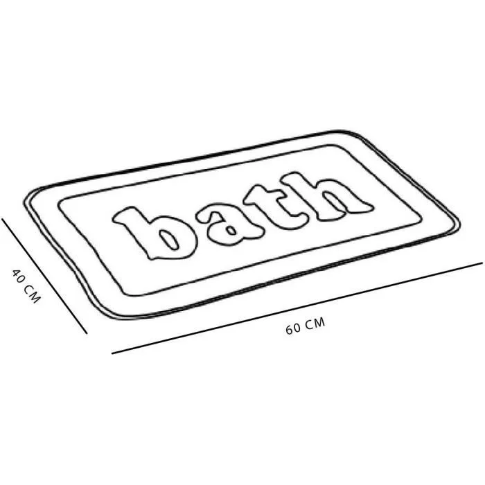 Today Alfombra de Baño TOD3574641271725 Espuma Viscoelástica Antideslizante 40 x 60 cm Blanco 3