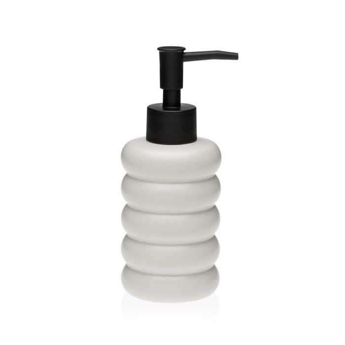 Dispensador de Jabón Versa Blanco Cerámica Bambú