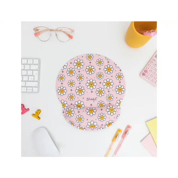 Mr Wonderful Alfombrilla de Ratón Ergonómica de Gel con Reposamuñecas Antideslizante y Bordes Reforzados 250x230 mm 1