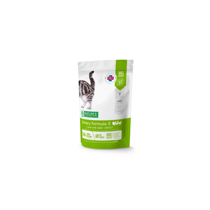 Nature's Protection Detox Cat Urinary Formula-S Aves para gatos mayores de 1 año, 400 gr