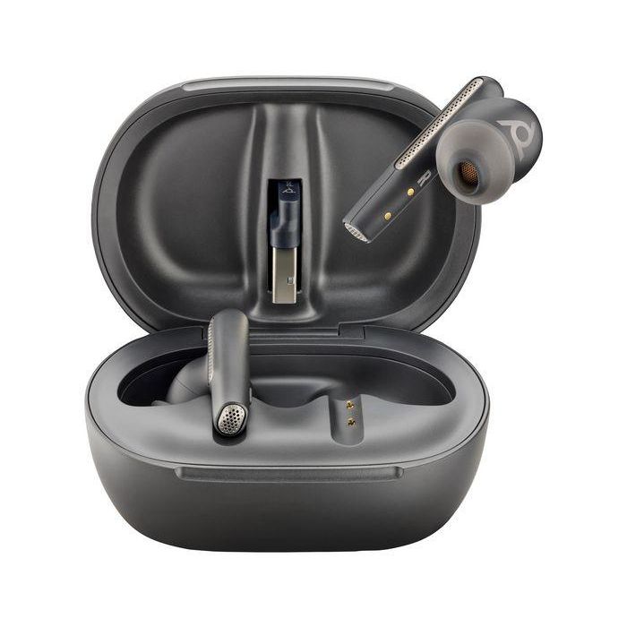 Poly Voyager Free 60+ Auriculares Inalámbricos con Estuche de Carga Táctil y Adaptador USB-A BT700 Negro 1