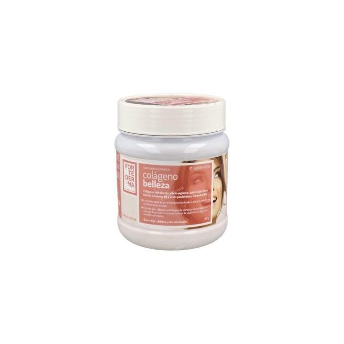 HERBORA Colágeno Hidrolizado Belleza 350g con Biotina y Ácido Hialurónico Sabor Fresa para Piel y Cabello