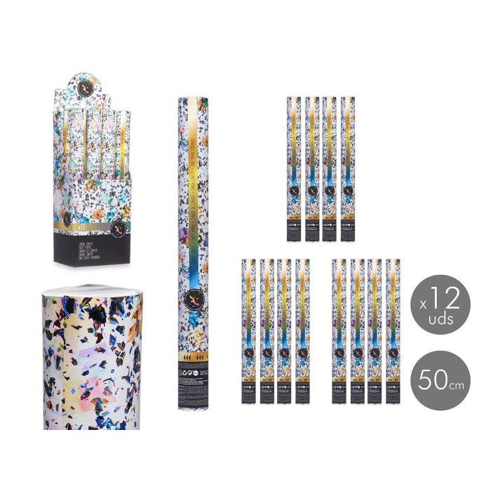 Arte Regal Cañon Confeti 50 cm - Multicolor, Papel, Cartón, Metal (48 Unidades) Arte Regal Cañon Confeti 50 cm - Multicolor, Papel, Cartón, Metal (48 Unidades)