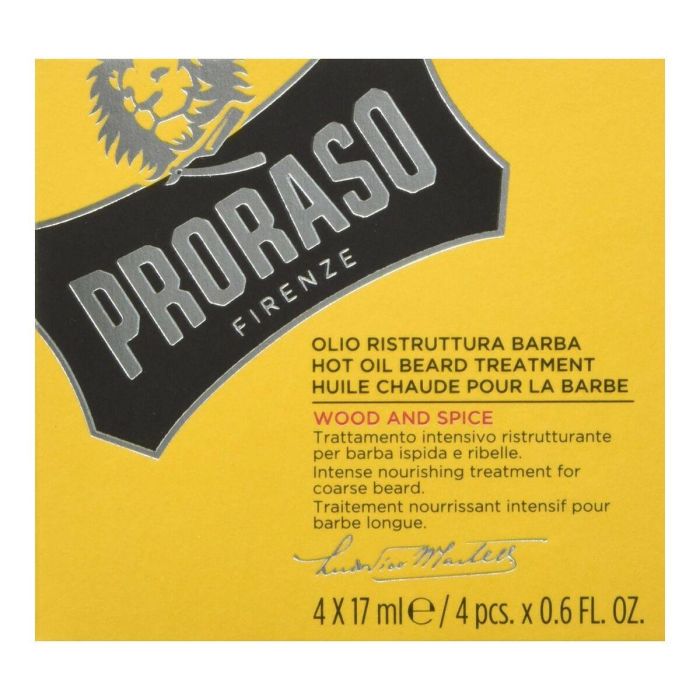 Proraso Hot Oil Beard Treatment Ws 4x17 mL Tratamiento Aceite Caliente para Barba 1