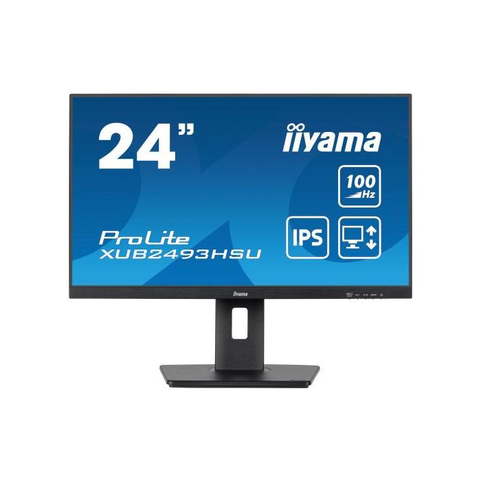 Monitor Iiyama 24” Panel Ips con Usb , Hub 100Hz y Ajustable En Altura