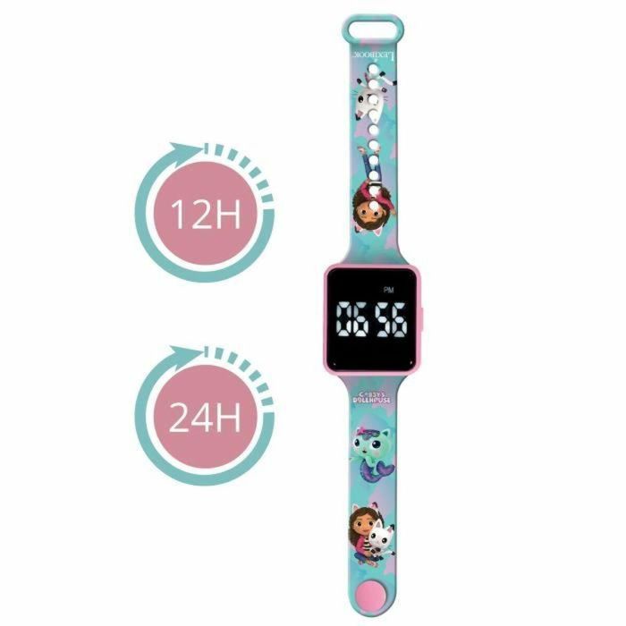 Lexibook - Gabby y la Casa Mágica - Reloj LED conectado - Pulsera ajustable 2