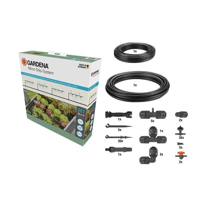 Gardena MDS Tropfbewässerung Set Hochbeet/Beet 35 Pflanzen 2 Gardena MDS Tropfbewässerung Set Hochbeet/Beet 35 Pflanzen 2