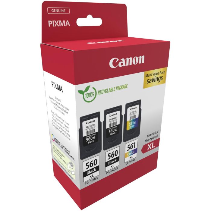 Canon PG560XL/CL561XL Multipack Tinta Original Negro y Color para Canon Pixma, 400 Páginas 1 Canon PG560XL/CL561XL Multipack Tinta Original Negro y Color para Canon Pixma, 400 Páginas 1