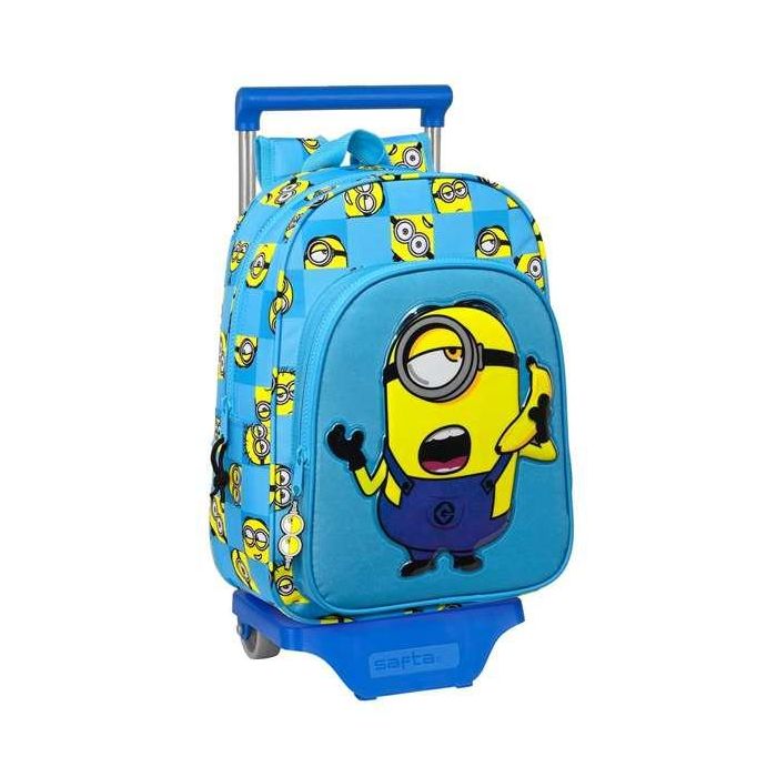 Safta Mochila con Carro 185+Carro 705 Minions "Minionstatic" Azul 26x34x11cm 6