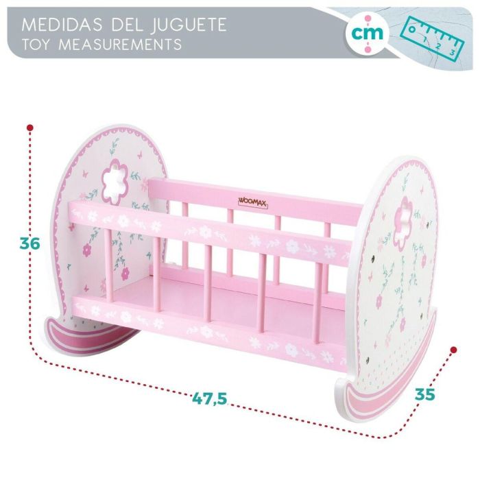 Cuna para Muñecas Woomax 2 Unidades 47 x 35 x 35 cm 3