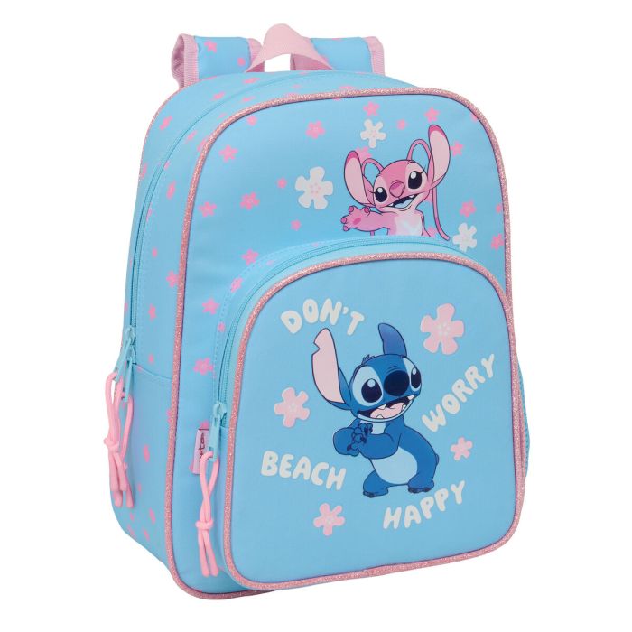 Mochila Escolar Lilo & Stitch Happy Azul cielo 26 x 34 x 11 cm 2 Mochila Escolar Lilo & Stitch Happy Azul cielo 26 x 34 x 11 cm 2