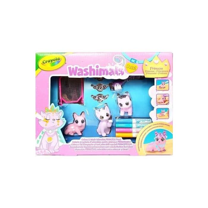 Colorear - CRAYOLA - Washimals Pastel Princess Pets - ¡Animales en colores pastel para personalizar! niños de 3 años 1