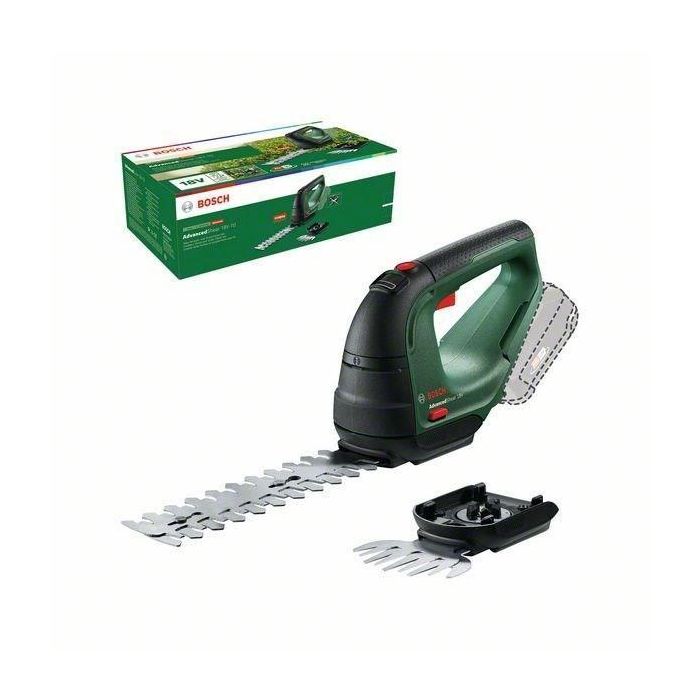 Bosch AdvancedShear 18 - Cizalla y Recortadora de Césped Inalámbrica 18V, Potente y Versátil para Arbustos y Setos