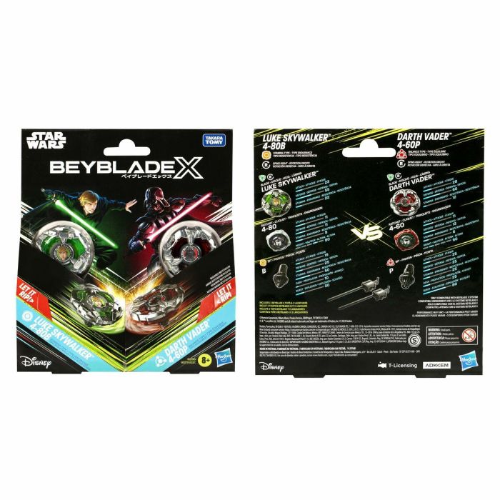 Hasbro Beyblade X Juego Luke Skywalker 4-80B Resistencia y Darth Vader 4-60P Equilibrio, Incluye 2 Tops y 2 Lanzadores, Edad 8+ 5 Hasbro Beyblade X Juego Luke Skywalker 4-80B Resistencia y Darth Vader 4-60P Equilibrio, Incluye 2 Tops y 2 Lanzadores, Edad 8+ 5