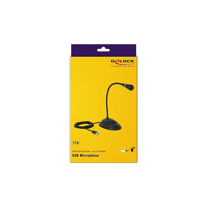 DeLOCK 65871 Micrófono para PC USB Schwanenhals con Mute, Interruptor On/Off, Plug & Play, Negro 3 DeLOCK 65871 Micrófono para PC USB Schwanenhals con Mute, Interruptor On/Off, Plug & Play, Negro 3