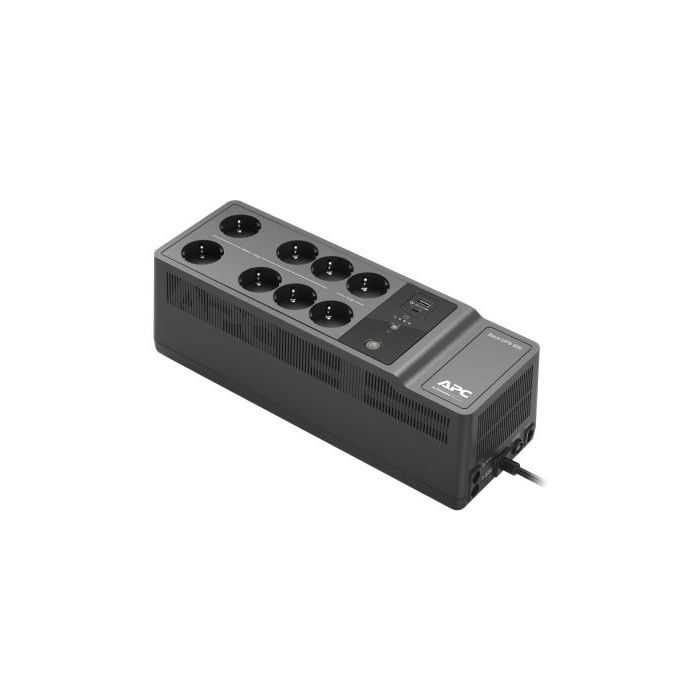 APC BE850G2-GR sistema de alimentación ininterrumpida (UPS) En espera (Fuera de línea) o Standby (Offline) 0,85 kVA 520 W 8 salidas AC APC BE850G2-GR sistema de alimentación ininterrumpida (UPS) En espera (Fuera de línea) o Standby (Offline) 0,85 kVA 520 W 8 salidas AC
