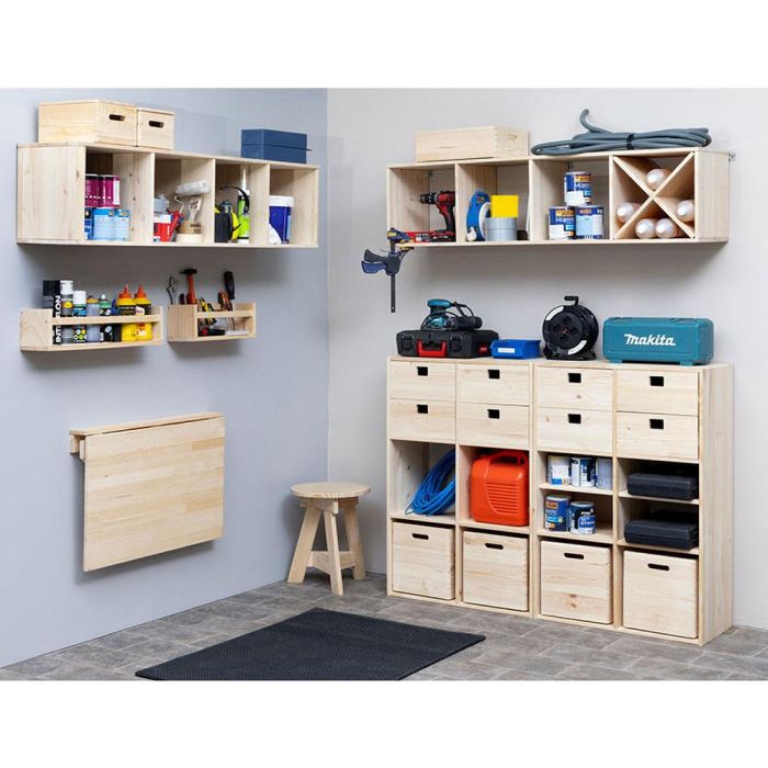 Astigarraga Mesa plegable de pared, madera ecológica 79x59x2cm, soporta hasta 60 kg 8