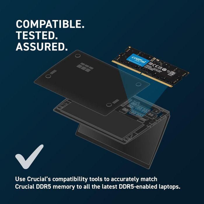 Crucial CT32G56C46S5 módulo de memoria 32 GB 1 x 32 GB DDR5 5600 MHz 4 Crucial CT32G56C46S5 módulo de memoria 32 GB 1 x 32 GB DDR5 5600 MHz 4