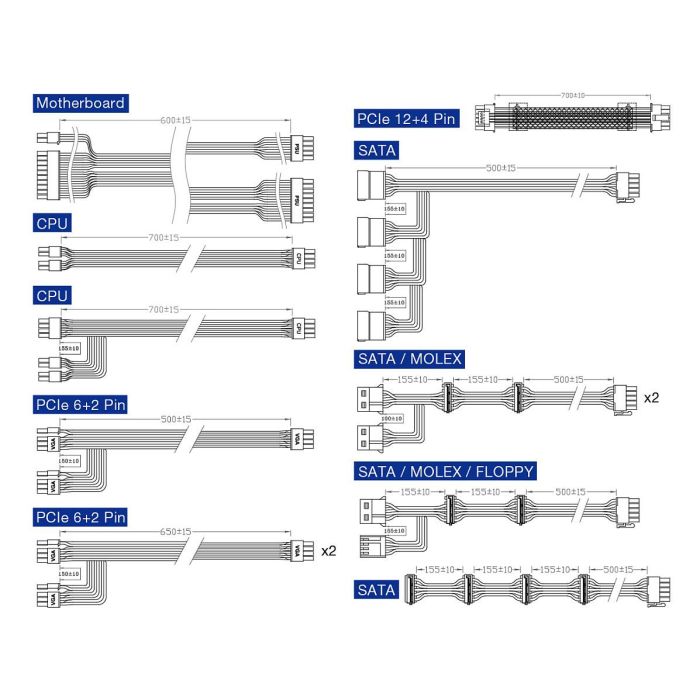 FSP Hydro PTM PRO ATX 3.0 1200W 80+ Platinum Fuente de Alimentación para PC 5