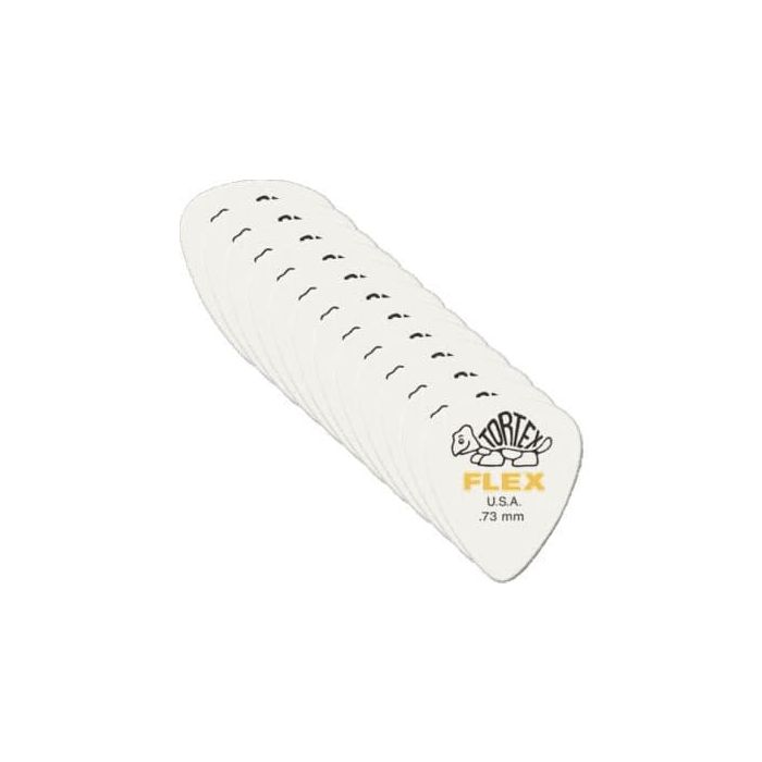 Dunlop Tortex Flex / Standard - Púas para Guitarra, Pack 12 Unidades, 0,73mm