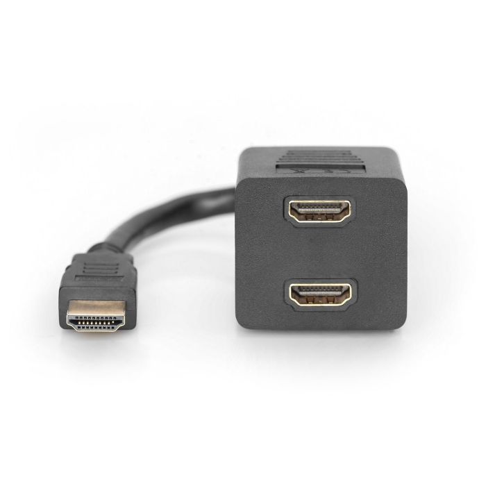 DIGITUS HDMI Y-Verteilerkabel. 0.2m. gold-schwarz 1