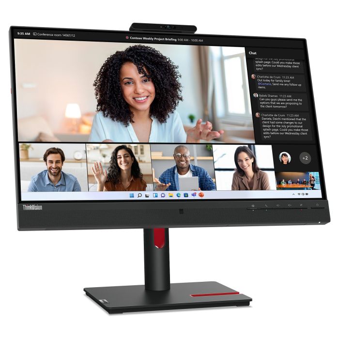 Lenovo ThinkVision T24mv-30 Monitor 23.8" 1920x1080 FHD IPS 75Hz 4ms HDMI DP USB-C Altavoces Negro
