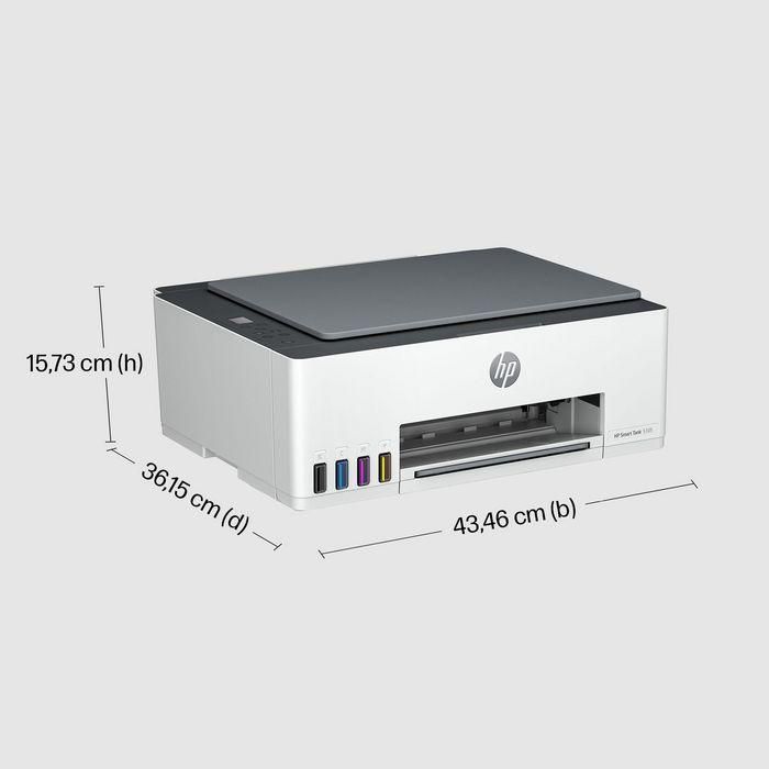 HP Smart Tank 5105 Impresora Multifunción Inyección Tinta Color A4 con Wi-Fi, Escáner y Copiadora, Sistema de Tinta Recargable