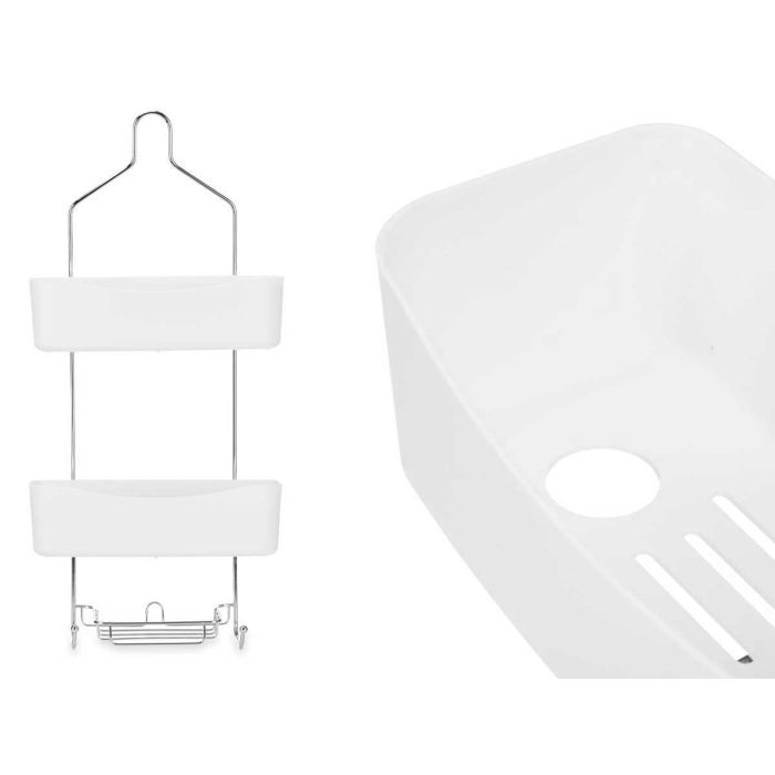 Estanteria Ducha 2 Pisos Blanco Berilo 28X60CM (6 Unidades) 2 Estanteria Ducha 2 Pisos Blanco Berilo 28X60CM (6 Unidades) 2