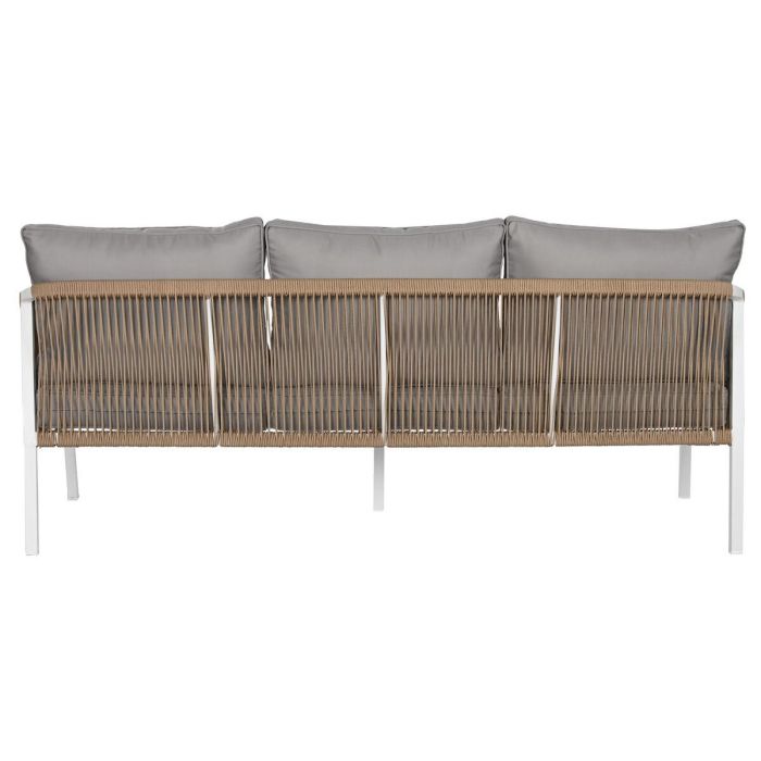 Sofa Terraza Y Jardin DKD Home Decor Blanco Natural 73 x 84 x 189 cm Set de 4 7 Sofa Terraza Y Jardin DKD Home Decor Blanco Natural 73 x 84 x 189 cm Set de 4 7