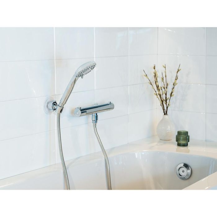 Wenko Conjunto de ducha Basic, cabezal 5 funciones + manguera 150 cm, conexión universal ½", ABS/acero inoxidable 3 Wenko Conjunto de ducha Basic, cabezal 5 funciones + manguera 150 cm, conexión universal ½", ABS/acero inoxidable 3