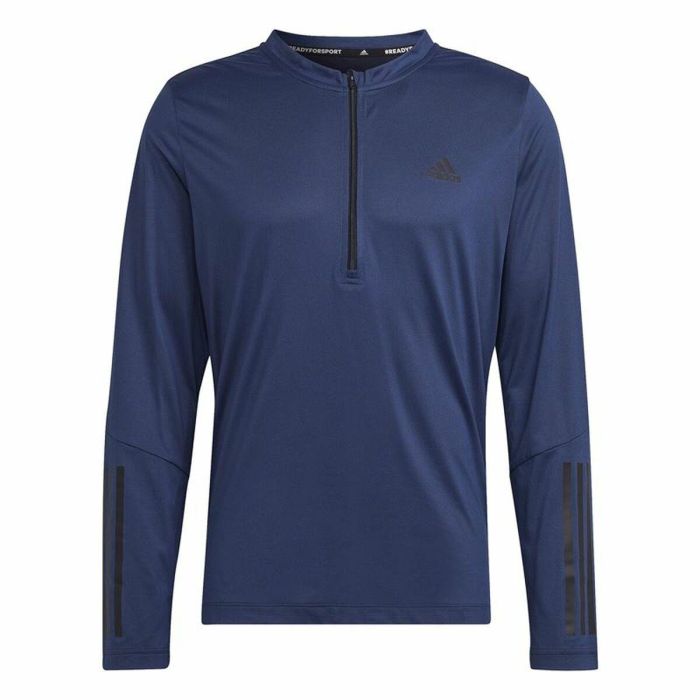Camiseta de Manga Larga Hombre Adidas Training 1/4-Zip Azul oscuro XL 5