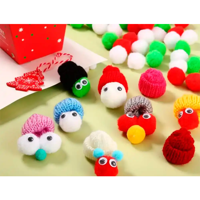 Liderpapel Pompones de Colores Manualidades Tonalidades Cálidas Bolsa 120 Unidades 1 cm 3