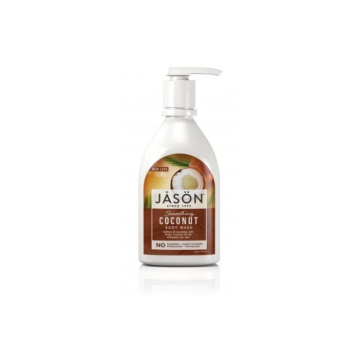 JASON Gel de Ducha Coco 887ml | Limpia, Nutre Piel con Aceite de Coco y Manteca de Karité, Vitamina E