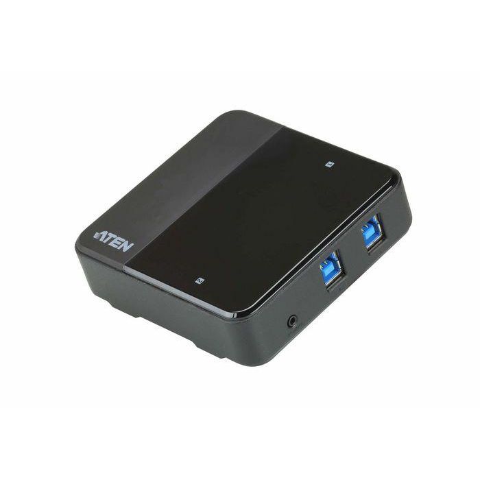 Aten US3324 Hub USB 3.1 Gen1 de 2 puertos con 4 puertos USB-A, selector remoto y velocidad de 5Gbps