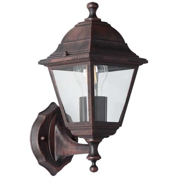 Lámpara de pared exterior brillante y creciente Nissie Rust E27 1x60W 1 Lámpara de pared exterior brillante y creciente Nissie Rust E27 1x60W 1